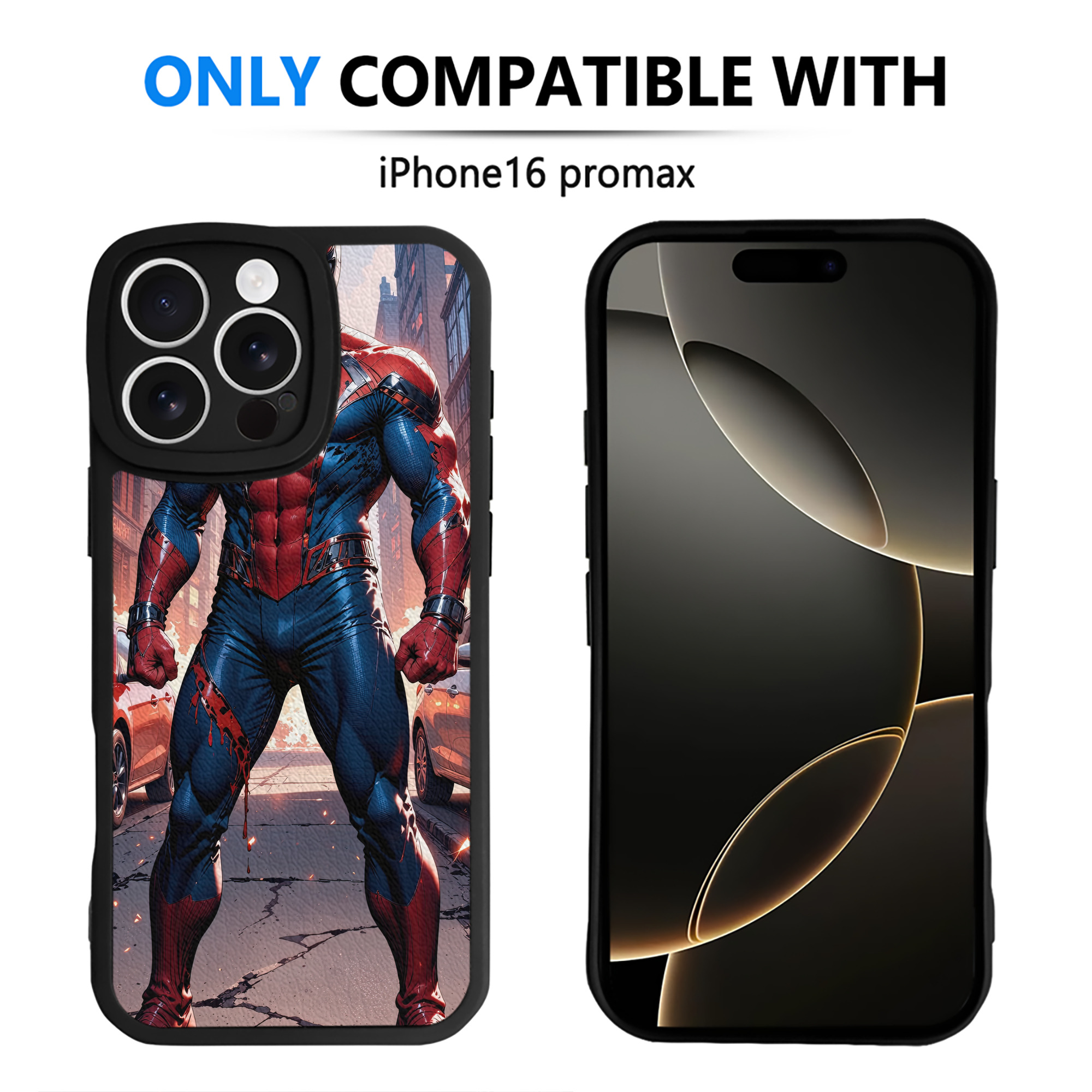 Spider Man スパイダーマン 【iPhone 16シリーズ対応】シリコンスマホケース（レザー調） 材質：シリコン